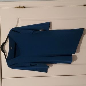 Alfani 3/4 sleeve top, asymmetrical hem & neckline, cutouts at shoulders. Size M